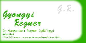 gyongyi regner business card